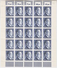 Stamp Germany Mi 799-802 Sheet 1941 WWII 3rd Reich War Era Hitler Hitler MNH