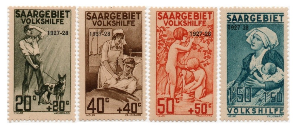 Saar: Semi-Postal – 1927 – SC# B5-B8 (complete) – MNH