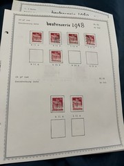 21 ALBUM PAGES BAUTENSERIE 1948 SORTED USED 1149