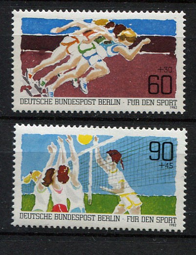 Germany – Berlin : Sports semi-postal set from 1982 – mint NH