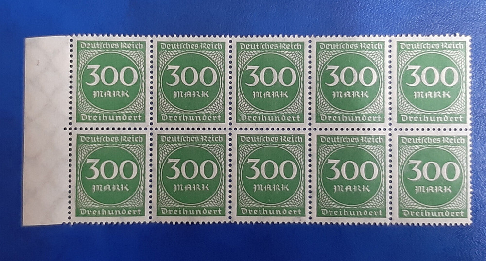 Germany Stamps Deutsches Reich 10x 300 Mark 1923 Block Mi. Nr. 270 (23564)