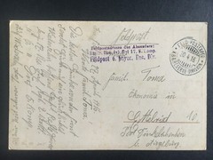 1916 Germany Feldpost postcard Cover KB 6 Reserve Division Red Cross Dog
