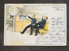 WW1 WWI Imperial German Military Reserve postcard soldiers drinking 39 days