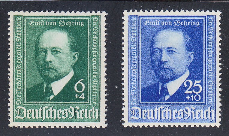 Germany 1940 MNH Mi 760-761 Sc B186-187 Emil von Behring, The Nobel Prize **