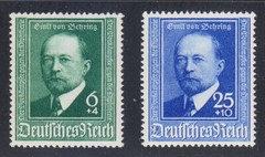 Germany 1940 MNH Mi 760-761 Sc B186-187 Emil von Behring, The Nobel Prize **