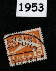Used stamp Sc C37 Airmail Luftpost Gdansk Poland Danzig 1921 Germany #1953