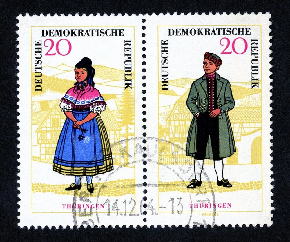 Stamps DDR, Scott # 744a used pair