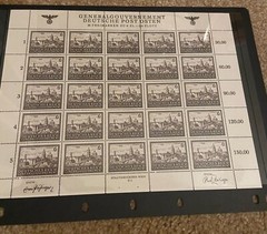 MNH stamp Full sheet General Government Occupied Cracow Poland / 1941