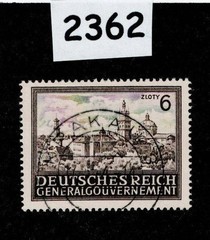 Used Stamp Sc N102 General Government Warsaw Lublin Cracow Poland WWII #2362