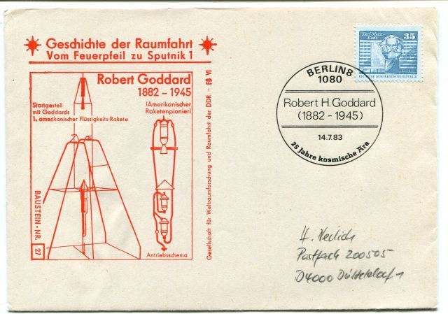 1983 History Spaceflight From the Fire Arrow Sputnik 1 Robert Gaddard Berlin 8 1080