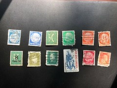 Old Vintage Deutsches Reich/German Empire: (11) and USA (1) Cancelled Stamps