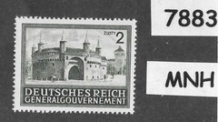 #7883 MNH stamp N100 1943 / Third Reich Germany Occupied Cracow Poland WWII