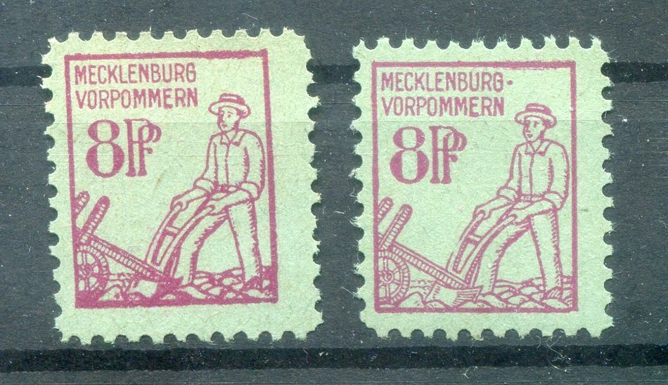 Sbz Meckpom 13x,y Both Paper Types ** MNH Mint Never Hinged (80549)