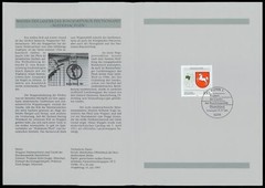 GERMANY FOLDER 1993/28 WAPPEN BLAZON NIEDERSACHSEN PFERD