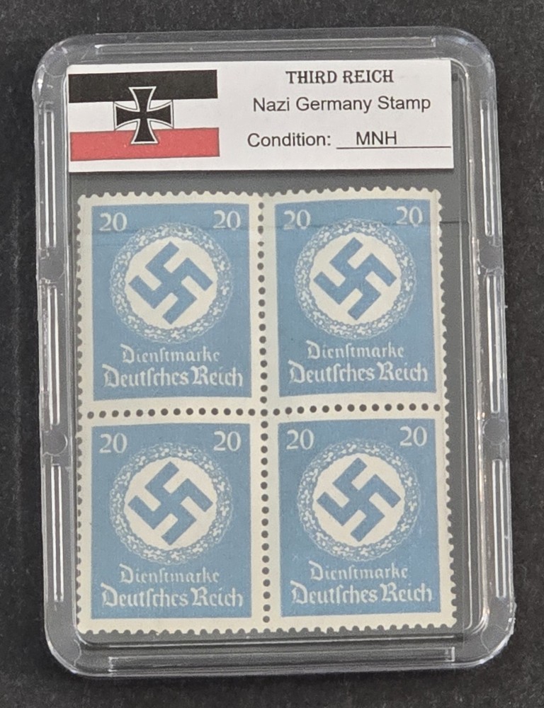 THIRD REICH SWASTIKA NSDAP GOVT OFFICIALS STAMP BLOCKS WW2 NAZI German MNH