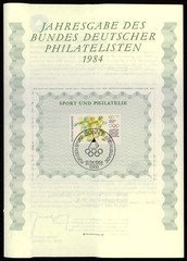 GERMANY FOLDER BDPH 1984 OLYMPICS – ONLY FOR MEMBERS !!!