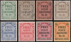 Germany #OL1-OL8 OL1, OL8 used, others MNH, MH, NG