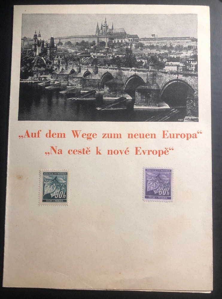 1942 Prague Bohemia Germany Souvenir Souvenir Cover On The Way Of New Europe