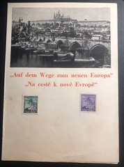 1942 Prague Bohemia Germany Souvenir Souvenir Cover On The Way Of New Europe