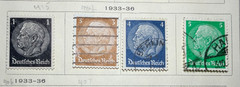 Germany Lot of 25 Stamps – 1933 – 1936 (Unusual Joined 1 pf & 12 pf Pair!)