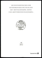 GERMANY FOLDER 2012/49 ERGÄNZUNGSWERT 3 CENT KLEINBOGEN + SELBSTKLEBENDE