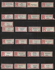 Collection of 140+ Early Registration and Air Mail Labels, Used and Unused