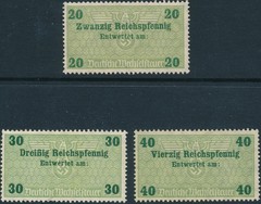 Stamp Germany Revenue WWII 3rd Reich War Occupation Bill Exchange Lot MNG