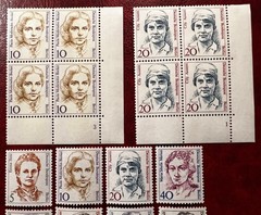 BERLIN 1986 Famous Women Stamp Selection Superb MNH Marginal Blocks