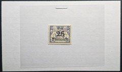 Heligoland 25 Pfennig Overprinted Stamp Used Blue Lions Design