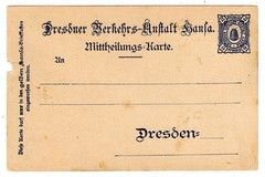 City Post Dresden 2Pf Hansa-Karte (DA6829