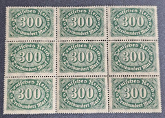 Stamps Germany Deutsches Reich 9x 300 Mark 1922 Block Mi. Nr. 249 [🇩🇪39452]