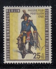 WEST BERLIN Prussian Field Postilion MNH stamp