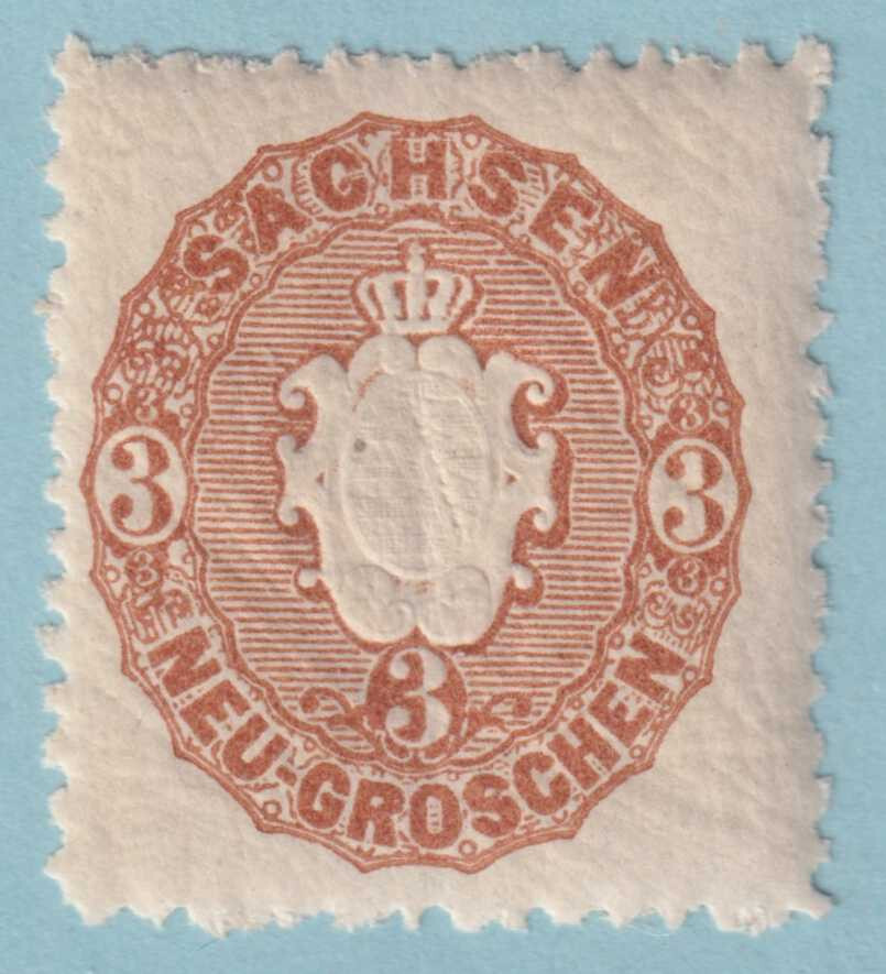 GERMAN STATES – SAXONY 19 MINT NEVER HINGED OG ** NO FAULTS VERY FINE! – GRP