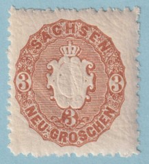 GERMAN STATES – SAXONY 19 MINT NEVER HINGED OG ** NO FAULTS VERY FINE! – GRP