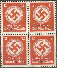 Stamp Germany Official Mi D172 Sc O86 Block 1942 WWII Fascism War Dienst MNH