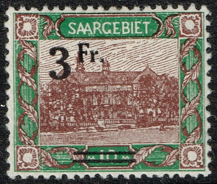 German territory- Saar Scott #97 Unused OG HR F