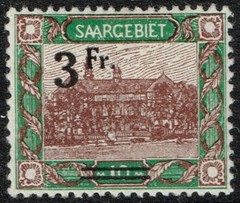 German territory- Saar Scott #97 Unused OG HR F
