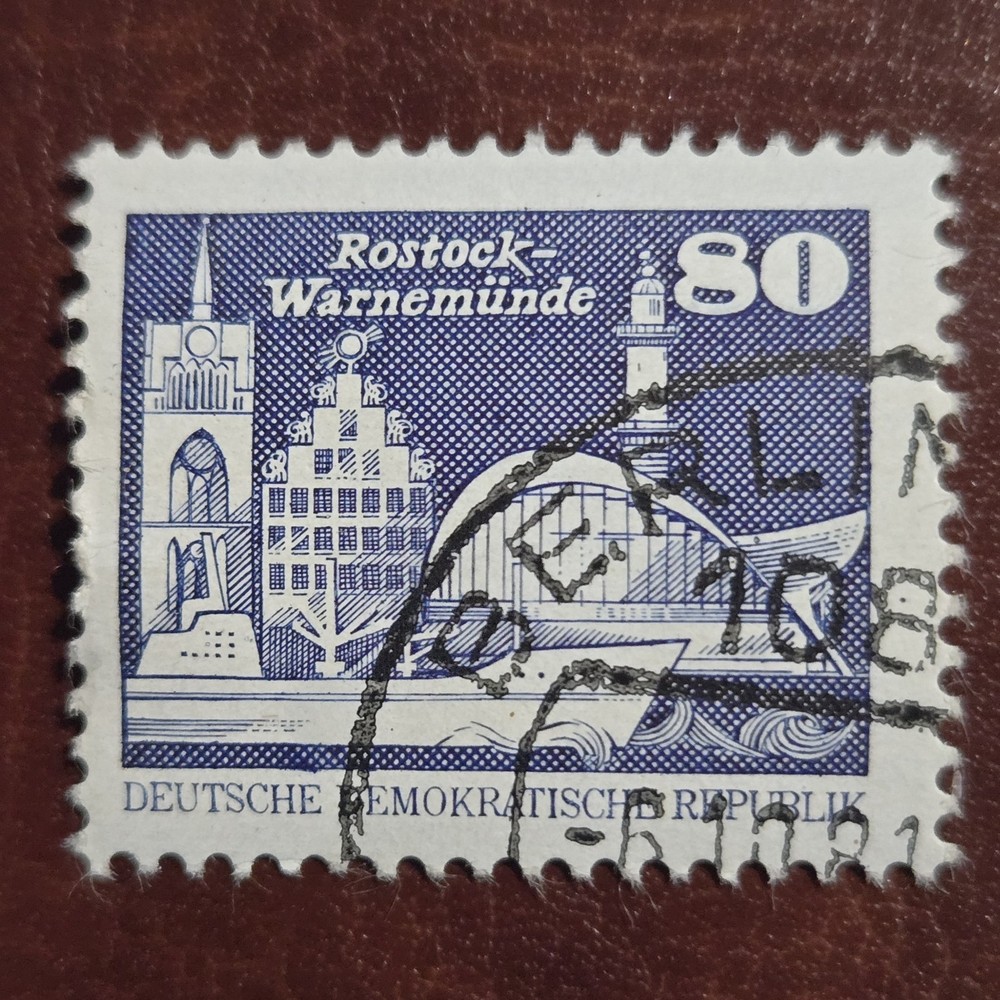 Germany DDR 1981 Stamp 80pf Rostock-Warnemünde Aufbau Series Used Mi#2650 S38