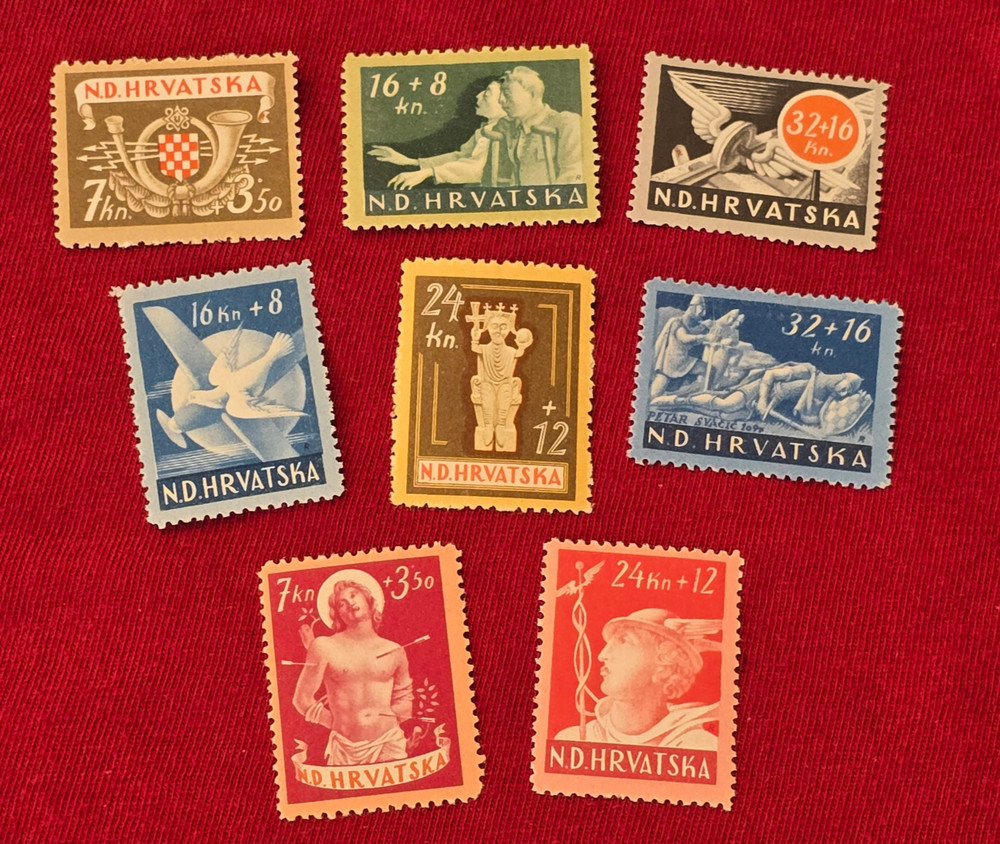 1941 WW2 WWII CROATIAN CROATIA MIXED LOT NAZI GERMAN Third Reich stamps MNH
