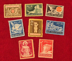 1941 WW2 WWII CROATIAN CROATIA MIXED LOT NAZI GERMAN Third Reich stamps MNH