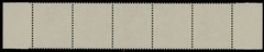 1900(c), GERMANIA TEST-ESSAY IN ROSE W/O VALUE, SIDE MARGIN STRIP OF 5, MNH