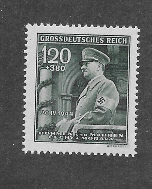 MNH Stamp B26 Adolf Hitler Birthday 1944 WWII Occupation Third Reich Germany