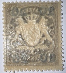 Travelstamps: 1920 Germany Bayern Overprint Stamp Scott#237, Mi 177 – Mint Og Nh
