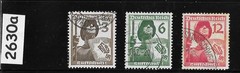 Stamp set Sc 481-483 1937 Germany Third Reich Air protection league #2630a