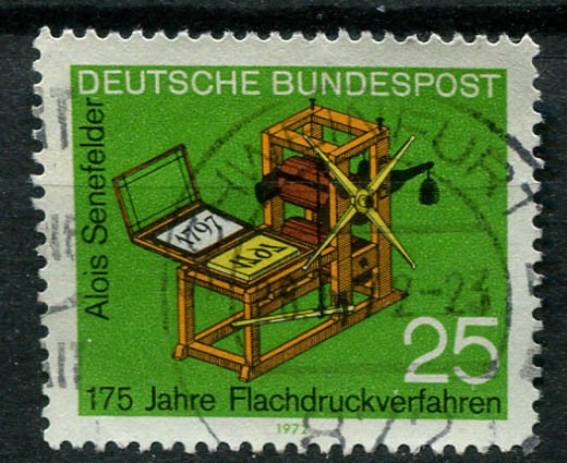 Germany – BRD : Lithograph press stamp from 1972 – used