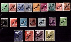 1949 Germany Berlin West (Black print series) Mi.Nr.1-20 (Sc #9N1-20) CV €2400 M