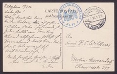 GERMANY 1916, Fieldpost card, Ostend Belgium, WWI