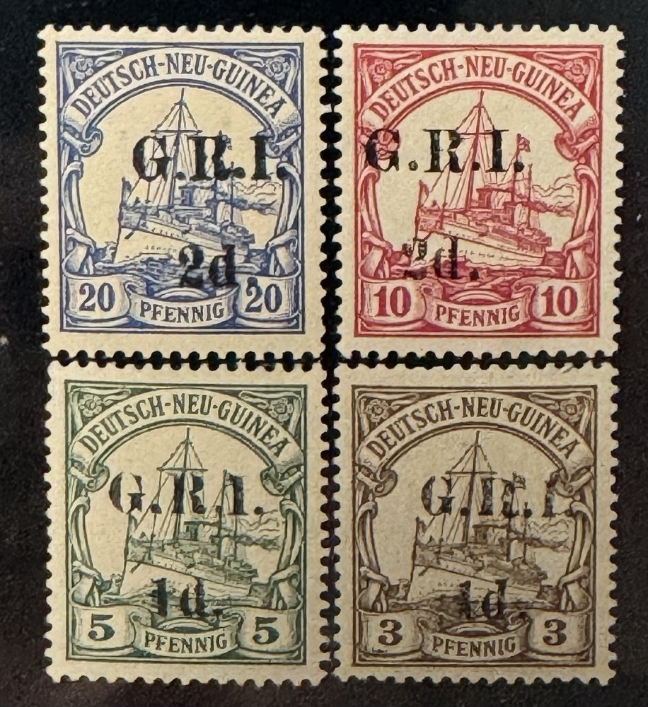 DP Stamps, New Britain, 1914, SC 16-19, MLH, VF, Partial Set