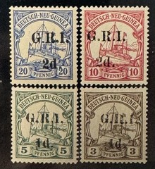 DP Stamps, New Britain, 1914, SC 16-19, MLH, VF, Partial Set