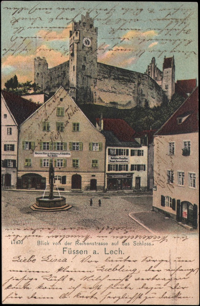 undivided PPC, 1903, Fuessen to Munich